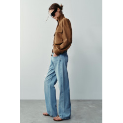 FAUX SUEDE BOMBER JACKET