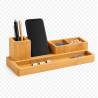 organiseur de bureau en bambou