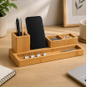 organiseur de bureau en bambou